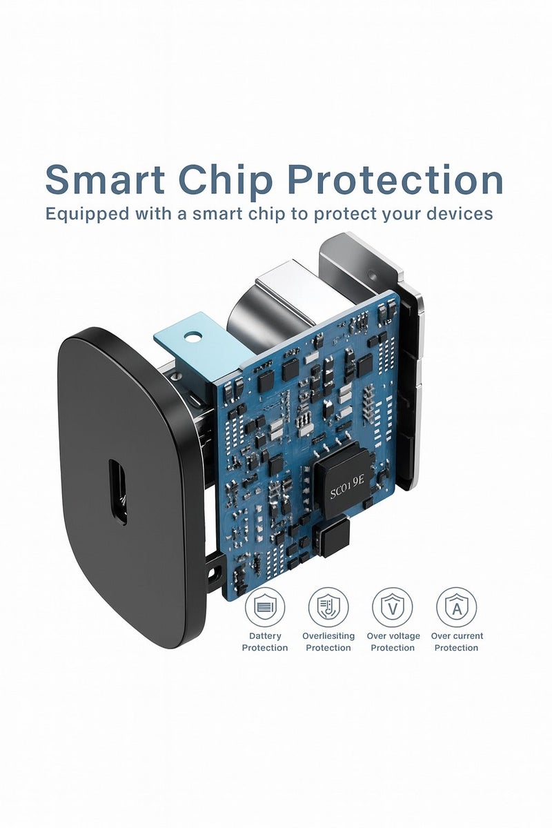 شاحن حائط 45 وات مع كابل تايب سي 5 أمبير | شحن فائق السرعة Super Fast | متوافق مع أجهزة تايب سي - Image 2